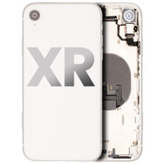 Back Housing W/ Small Components Pre-Installed Compatible For iPhone XR (Used OEM Pull: Grade A) (White)