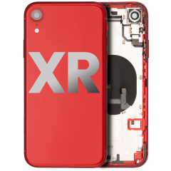 Back Housing W/ Small Components Pre-Installed Compatible For iPhone XR (Used OEM Pull: Grade C) (Red)