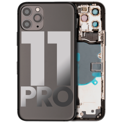 Back Housing W/ Small Components Pre-Installed Compatible For iPhone 11 Pro (Used OEM Pull: Grade A) (Space Gray)