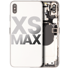 Back Housing W/ Small Components Pre-Installed Compatible For iPhone XS Max (Used OEM Pull: Grade A) (Silver)