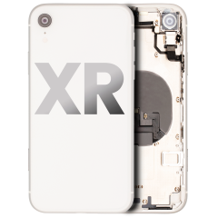Back Housing W/ Small Components Pre-Installed Compatible For iPhone XR (Used OEM Pull: Grade C) (White)