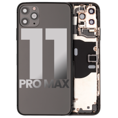 Back Housing W/ Small Components Pre-Installed Compatible For iPhone 11 Pro Max (Used OEM Pull: Grade A) (Space Gray)