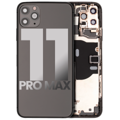 Back Housing W/ Small Components Pre-Installed Compatible For iPhone 11 Pro Max (Used OEM Pull: Grade B) (Space Gray)