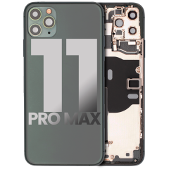 Back Housing W/ Small Components Pre-Installed Compatible For iPhone 11 Pro Max (Used OEM Pull: Grade B) (Midnight Green)