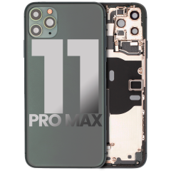 Back Housing W/ Small Components Pre-Installed Compatible For iPhone 11 Pro Max (Used OEM Pull: Grade C) (Midnight Green)
