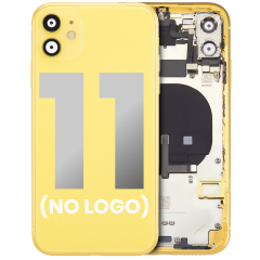 Back Housing W/ Small Components Pre-Installed Compatible For iPhone 11 (No Logo) (Aftermarket Plus) (Yellow)