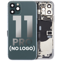 Back Housing W/ Small Components Pre-Installed Compatible For iPhone 11 Pro (No Logo) (Aftermarket Plus) (Midnight Green)