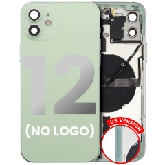 Back Housing W/ Small Components Pre-Installed Compatible For iPhone 12 (US Version) (No Logo) (Aftermarket Plus) (Green)