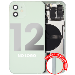 Back Housing W/ Small Components Pre-Installed Compatible For iPhone 12 (International Version) (Used OEM Pull: Grade C) (Green)