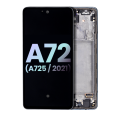 OLED Assembly With Frame Compatible For Samsung A72 (A725 / 2021) (Service Pack) (Awesome Black)
