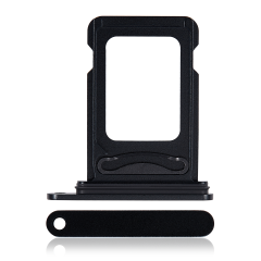 Dual Sim Card Tray Compatible For iPhone 15 / 15 Plus (Black)