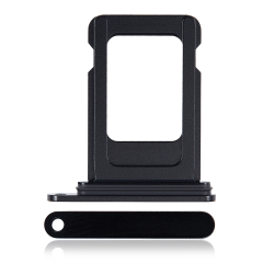 Single Sim Card Tray Compatible For iPhone 15 / 15 Plus (Black)