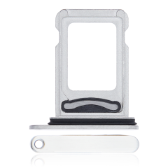 Dual Sim Card Tray Compatible For iPhone 13 Pro / 13 Pro Max (Silver)