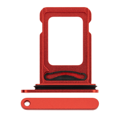 Dual Sim Card Tray Compatible For iPhone 12 (Red)