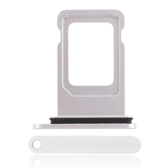 Dual Sim Card Tray Compatible For iPhone XR (White)