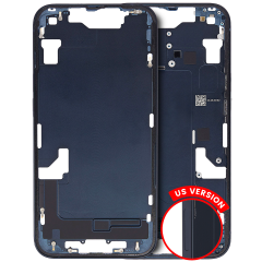 Mid-Frame Housing With Power And Volume Button Compatible For iPhone 14 (US Version) (Used OEM Pull: Grade A) (Midnight)