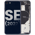 Back Housing W/ Small Components Pre-Installed Compatible For iPhone SE (2022) (Used OEM Pull: Grade B) (Midnight)