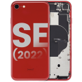 Back Housing W/ Small Components Pre-Installed Compatible For iPhone SE (2022) (Used OEM Pull: Grade B) (Red)