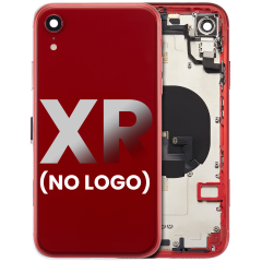 Back Housing W/ Small Components Pre-Installed Compatible For iPhone XR (No Logo) (Aftermarket Plus) (Red)