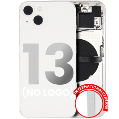 Back Housing W/ Small Components Pre-Installed Compatible For iPhone 13 (No Logo) (Aftermarket Plus) (International Version) (Starlight)