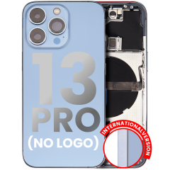 Back Housing W/ Small Components Pre-Installed Compatible For iPhone 13 Pro (No Logo) (Aftermarket Plus) (International Version) (Sierra Blue)