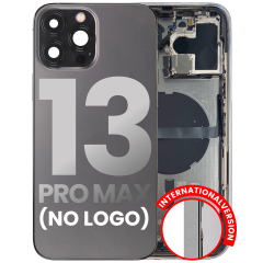 Back Housing W/ Small Components Pre-Installed Compatible For iPhone 13 Pro Max (No Logo) (Aftermarket Plus) (International Version) (Graphite)