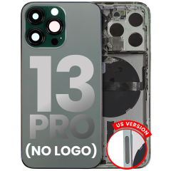 Back Housing W/ Small Components Pre-Installed Compatible For iPhone 13 Pro (No Logo) (Aftermarket Plus) (US Version) (Alpine Green)