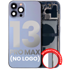 Back Housing W/ Small Components Pre-Installed Compatible For iPhone 13 Pro Max (No Logo) (Aftermarket Plus) (International Version) (Sierra Blue)