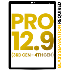 Front Glass Compatible For iPad Pro 12.9" 3rd Gen (2018) / 4th Gen (2020) (All Colors) (Glass Separation Required)