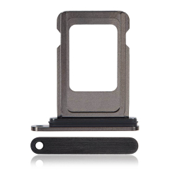 Single Sim Card Tray Compatible For iPhone 15 Pro / 15 Pro Max (Black Titanium)