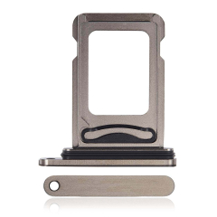 Dual Sim Card Tray Compatible For iPhone 15 Pro / 15 Pro Max (Black Titanium)