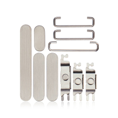 Hard Buttons (Power / Volume / Switch) Compatible For iPhone 15 Pro / 15 Pro Max (White Titanium)