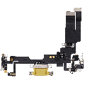Charging Port Flex Cable Compatible For iPhone 14 (Used OEM Pull) (Yellow)
