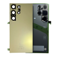 Back Cover Glass With Camera Lens Compatible For Samsung Galaxy S24 Ultra (Service Pack) (Titanium Yellow)