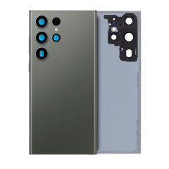 Back Cover Glass With Camera Lens Compatible For Samsung Galaxy S23 Ultra (Service Pack) (Green)