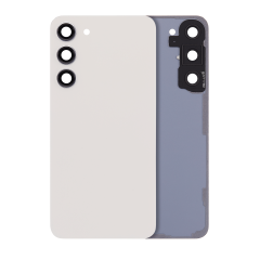 Back Cover Glass With Camera Lens Compatible For Samsung Galaxy S23 Plus (Service Pack) (Cream)