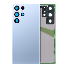 Back Cover Glass With Camera Lens Compatible Samsung Galaxy S22 Ultra (Service Pack) (Sky Blue)