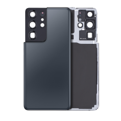 Back Cover Glass With Camera Lens Compatible For Samsung Galaxy S21 Ultra (Service Pack) (Phantom Navy)