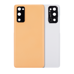 Back cover Glass With Camera Lens Compatible For Samsung Galaxy S20 FE 5G (Aftermarket Plus) (Cloud Orange)