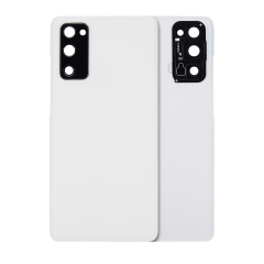 Back cover Glass With Camera Lens Compatible For Samsung Galaxy S20 FE 5G (Aftermarket Plus) (Cloud White)