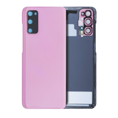 Back Cover Glass With Camera Lens Compatible For Samsung Galaxy S20 (Service Pack) (Cloud Pink)