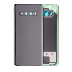 Back cover Glass With Camera Lens Compatible For Samsung Galaxy S10 Plus (Service Pack) (Prism Black)