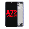 OLED Assembly With Frame Compatible For Samsung A72 (A725 / 2021) (6.67") (Aftermarket Plus) (Awesome Violet)