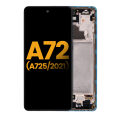 OLED Assembly With Frame Compatible For Samsung A72 (A725 / 2021) (Refurbished) (Awesome Blue)