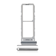 Dual Sim Card Tray Compatible For Samsung Galaxy Note 10 (Aura Glow / Silver)