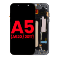 OLED Assembly With Frame Compatible For Samsung Galaxy A5 (A520 / 2017) (Aftermarket Plus) (Black)