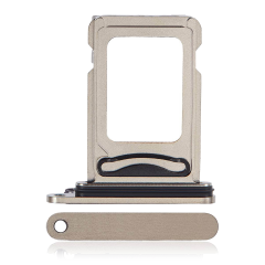 Dual Sim Card Tray Compatible For iPhone 15 Pro / 15 Pro Max (Natural Titanium)