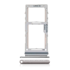 Dual Sim Card Tray Compatible For Samsung Galaxy Note 10 Plus / 5G (Aura Glow / Silver)
