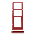 Dual Sim Card Tray Compatible For Samsung Galaxy A10 (A105 / 2019) (Red)