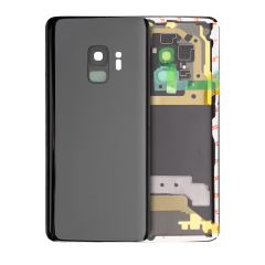 Back Cover Glass With Camera Lens Compatible For Samsung Galaxy S9 (No Logo) (Aftermarket Plus) (Midnight Black)